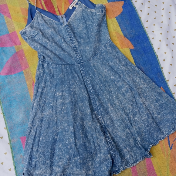 Jealous Tomato Dresses & Skirts - JEALOUS TOMATO ACID DENIM WASH DRESS MEDIUM
